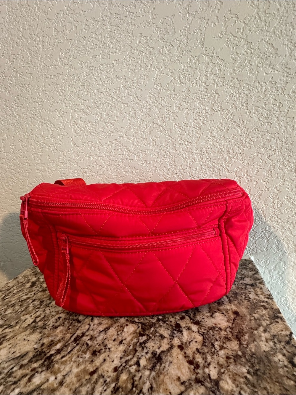 Vera Bradley Quilted Red Crossbody Waist Bag